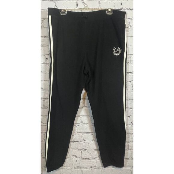 PINK Victoria's‎ Secret Black Athletic Leggings with Side Stripe XXL - Picture 1 of 3